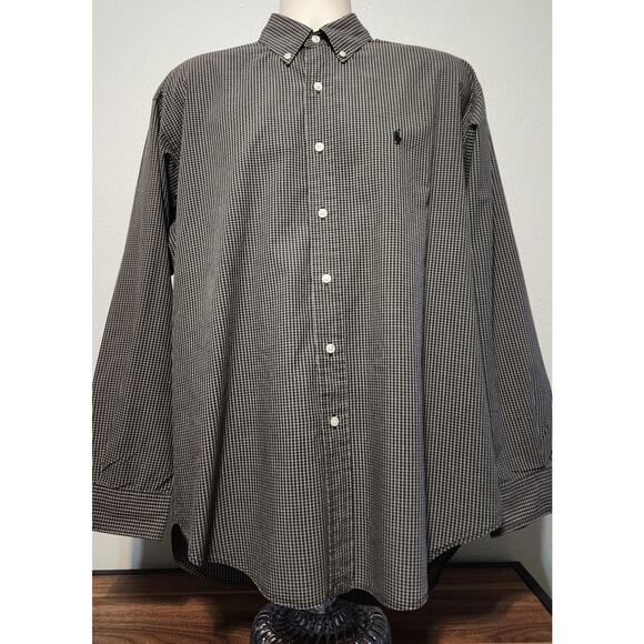 Ralph Lauren Checkered Long Sleeve Button-down Dress Shirt Size Large - Picture 1 of 5